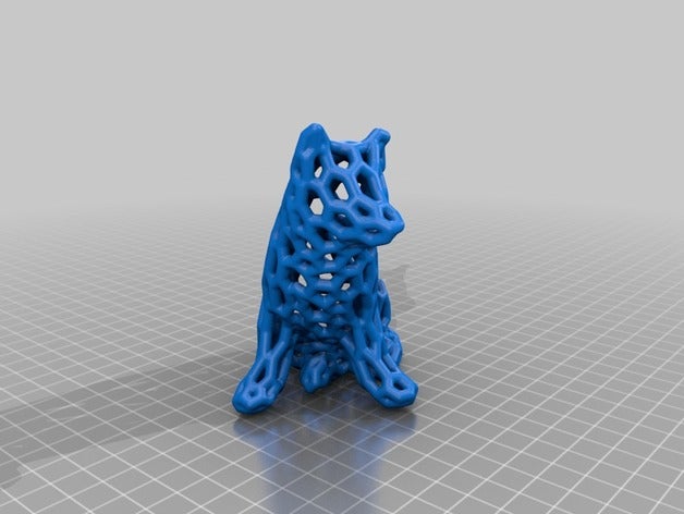 german shepherd puppy dog - voronoi version animals 3D print model - Mito3D
