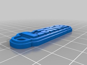 carril de llavero llaveros personalizado 3d print model - Mito3D