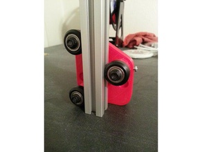 2020 v roue de chariot z L'imprimante 3d pièces D'ici à extrusion guide linéaire mouvement groove 3d print model - Mito3D