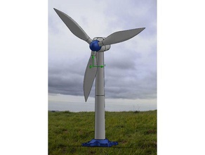 wind turbine 3 windblade tall engineering 3d print model - Mito3D