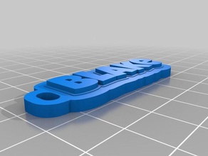 blake keychain keychains customized 3d print model - Mito3D