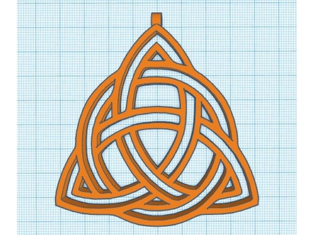 triquetra keltischer Knoten Anhänger Schmuck celtic keltischen irische 3D print model - Mito3D