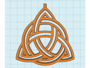 triquetra celtic knot pendant jewelry irish 3d print model - Mito3D