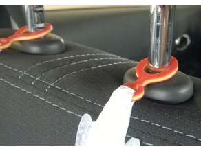 siège automobile corbeille crochet de sac l'automobile auto bin voiture déchets 3d print model - Mito3D