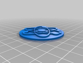 atom modello della catena chiave i portachiavi cool keychain la fisica 3d print model - Mito3D