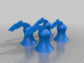 chess game boardgame piece set 3d print model - Mito3D