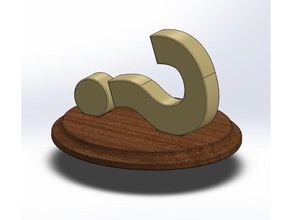 question mark trophy sculptures questionmark 3d print model - Mito3D
