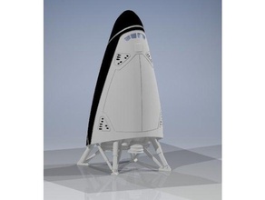 bfr-Konzept - pre 2016 Fahrzeuge bfr mars lander Raumschiff spacex 3d print model - Mito3D