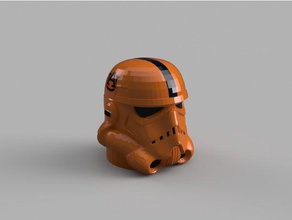 stormtrooper helmet football stripe scans & replicas dual extrusion multicolor star wars 3d print model - Mito3D