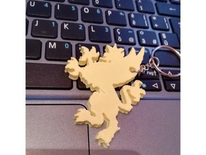 gryphon keychain keychains anet a8 griffon gryffindor 3d print model - Mito3D