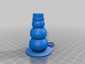 my customized parametric led tea light snowman hat decor 3d print model - Mito3D