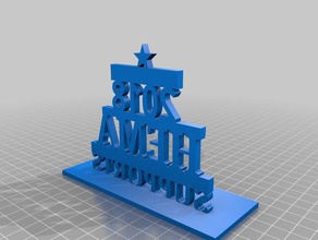 frohes neues Jahr Dekor 3d print model - Mito3D