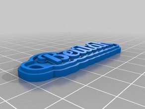 özelleştirilmiş çok satırlı etiket Anahtarlık beulah benim 3d print model - Mito3D