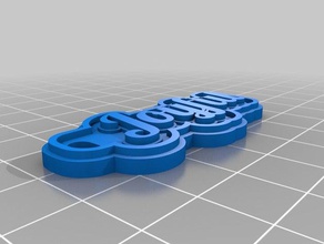 özelleştirilmiş çok satırlı etiket Anahtarlık joyfull benim 3d print model - Mito3D