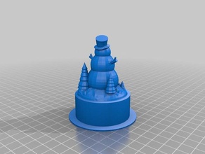 lumière de thé bonhomme neige à l'ornement, sans date décor 3d print model - Mito3D