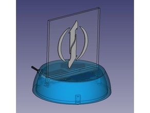 emblème usb lampe de bureau le bricolage arduino bluetooth l'emblème la led neopixel 3d print model - Mito3D
