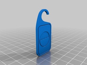 laundry status door hanger household handle knob 3d print model - Mito3D