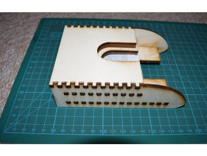 laser cut business card storage organization 4mm co2 lasercut plywood 3d print model - Mito3D