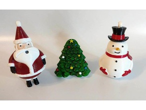 Weihnachten Ornamente Menschen ornament santa claus Schneemann Baum xmas Dekorationen 3d print model - Mito3D