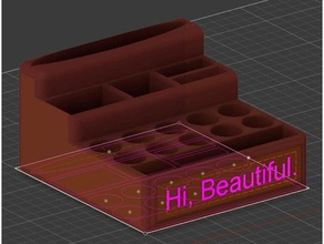 makeup holder accessories lipstick tray 3d print model - Mito3D