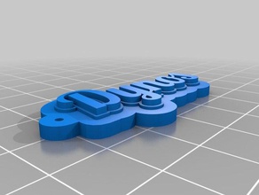 dinosu Anahtarlık özelleştirilmiş 3d print model - Mito3D