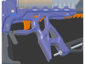 ayy lmaoliburn - cosmetic nerf caliburn remix sport & outdoors homemade blaster gun 3d print model - Mito3D