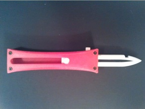 automatic knife props blade otf stilletto switchblade 3d print model - Mito3D