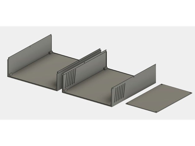 customizable project box electronics case container enclosure ventilation 3D print model - Mito3D
