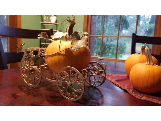 pumpkin coach vehicles carriage christmas cinderella halloween k40 laser lasercut 3D print model - Mito3D