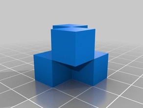cubo de teste A impressão 3d testes quimera cor cyclops dupla extrusora extrusão e3d multicolor o 3d print model - Mito3D
