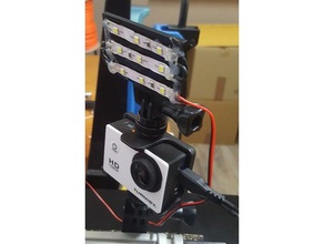 gopro action cam led panel camera am8 upgrade anet holder light strip sj4000 sjcam 3d print model - Mito3D
