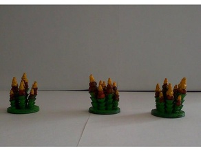 berries bush games boardgame element elements game herb scenery terrain old fortress token 3d print model - Mito3D