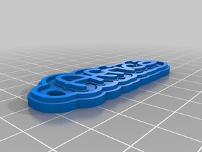 llavero africa keychains bicolor customized 3d name 3d print model - Mito3D