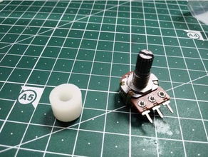 knob electronics accessory dial encoder poti shaft spline 3d print model - Mito3D