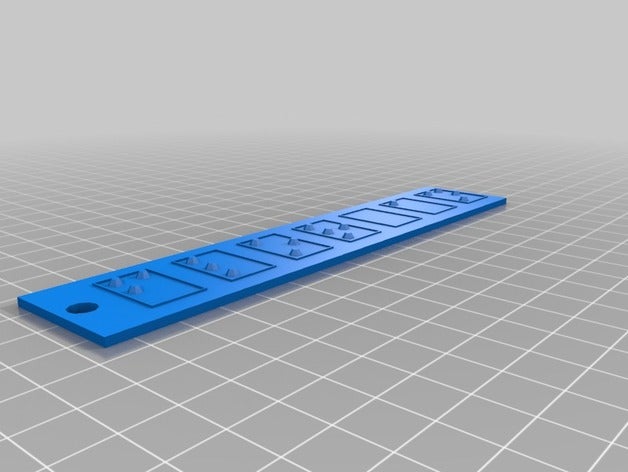 florian braille name plates keyrings organization customized 3D print model - Mito3D