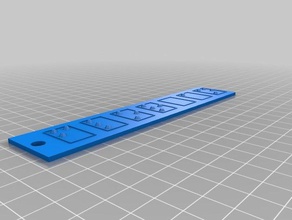 florian braille name plates keyrings organization customized 3d print model - Mito3D