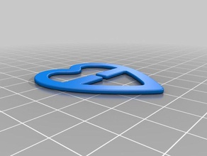 bra clip - heart shape accessories 3d print model - Mito3D