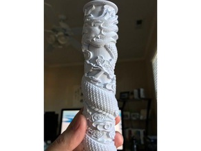 dragon pillar solidified buildings & structures architecture art china chinese 3d print model - Mito3D
