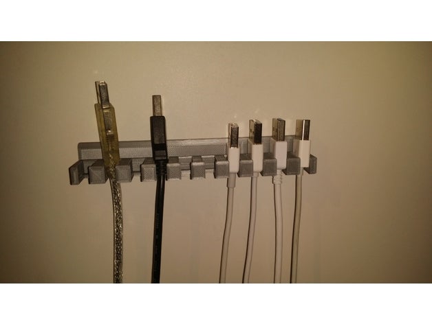 usb-Kabel-organizer - Organisation Kabel Kabel-Halter Kabel-management Kabel-organizer kabel kabelhalter Veranstalter usb usb-kabel usb-Kabel usb-Kabel-Veranstalter usb-Halter wandhalterung 3D print model - Mito3D