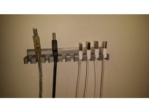 usb cable organizer organization holder management kabel kabelhalter usb-kabel organiser wandhalterung 3d print model - Mito3D