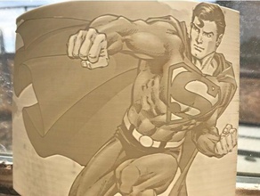 superman lithophane a arte 3d print model - Mito3D
