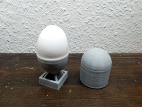 egg cup - e&s-bomb kitchen & dining aotomic atom bomb bombe eierbecher fun funny holder kitchenware nuclear salt shaker 3d print model - Mito3D
