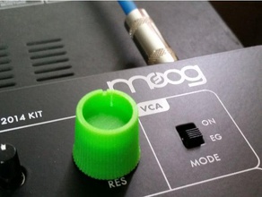 moog werkstatt toothpaste knob 6mm knurled shaft potentiometer electronics 3d print model - Mito3D