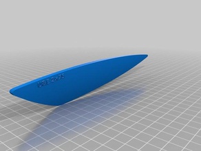 farouk carta coltello w aggiunta di testo office 3d print model - Mito3D