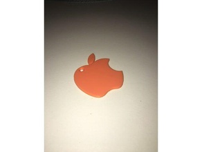 apple-logo Schlüsselanhänger - Zubehör apple keychain 3d print model - Mito3D