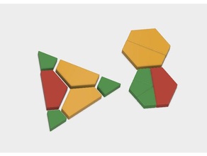 triangle hexagone dissections de mathématiques les 3d print model - Mito3D