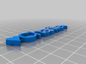 charlie keyring name accessories customized 3d print model - Mito3D