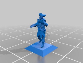 ubriaco pirata in miniatura sculture 28mm 38mm mini barbanera dnd bevuto miniature pirati schwarzes auge statua 3d print model - Mito3D