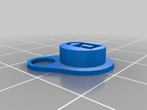 solid open button peugeot 3d printing key 206 3d print model - Mito3D