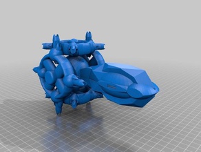 omni-directional array prototype vehicles aviangalactic avian galactic omnidirectional original sciencefiction ship space spaceship starfinder starship tabletop vessel 3d print model - Mito3D